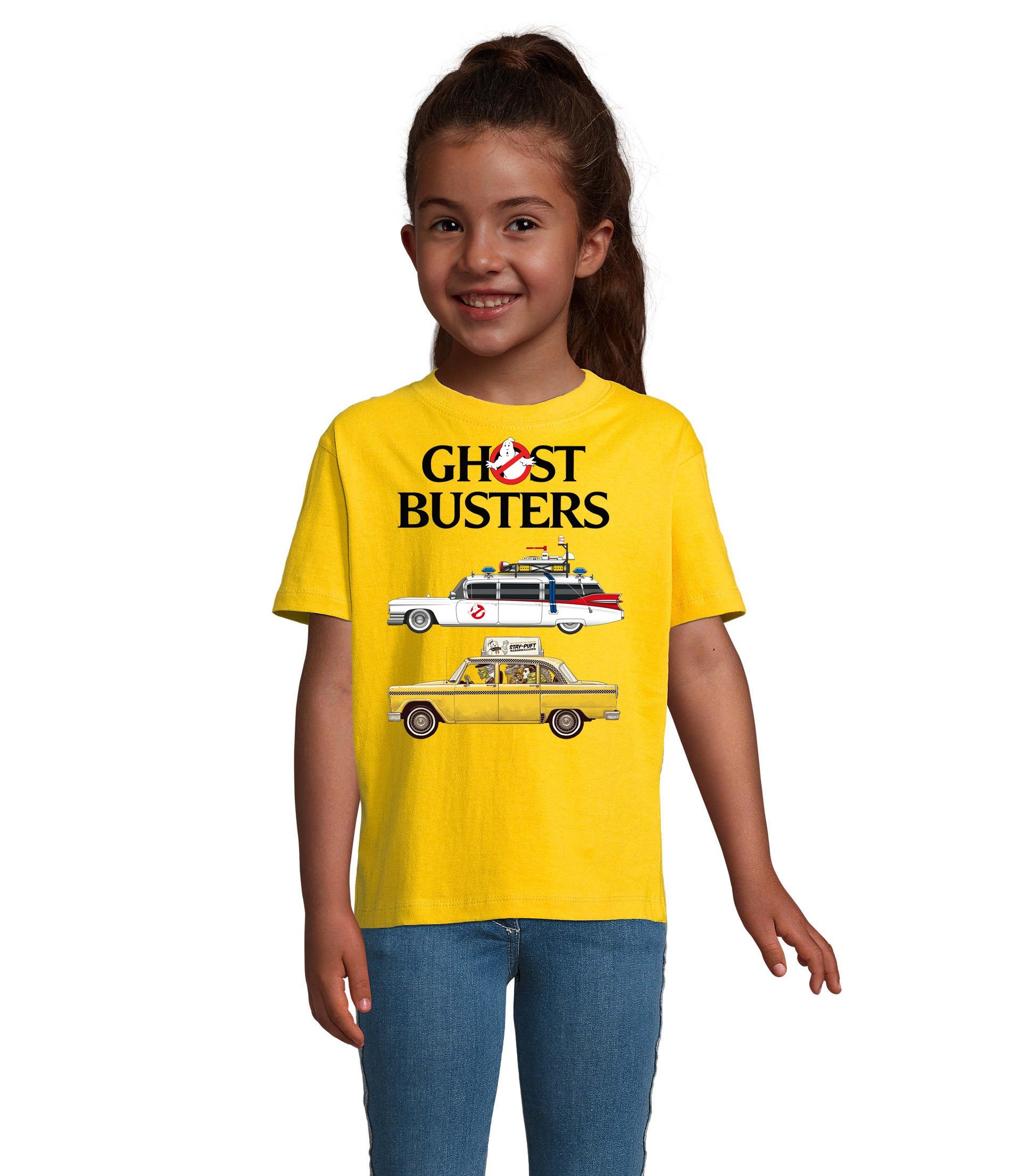 Blondie & Brownie T-Shirt Kinder Ghostbusters Cars Auto Geisterjäger Geister Film Ghost Gelb