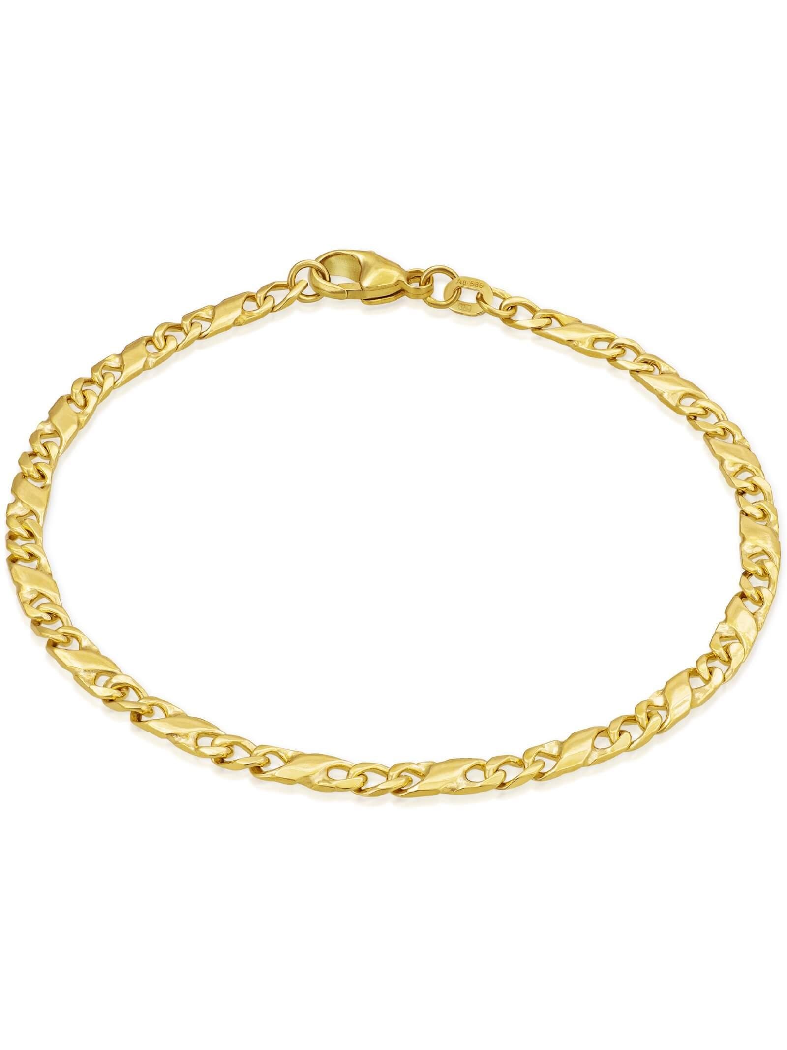 modabilé Goldarmband Armband Dollarkette 3,1mm Echtgold, Armkette, Germany Herren Made in 585 Armkettchen 19cm