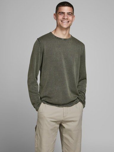 Jack & Jones Rundhalspullover JJELEO KNIT CREW NECK NOOS