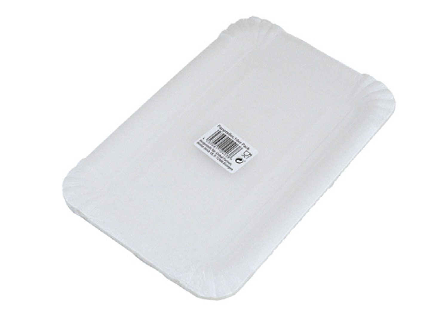 Einwegteller Pappteller, rechteckig - 10er Pack, (10 St), Einwegteller Pappgeschirr Servierteller Partygeschirr Einwegplatte