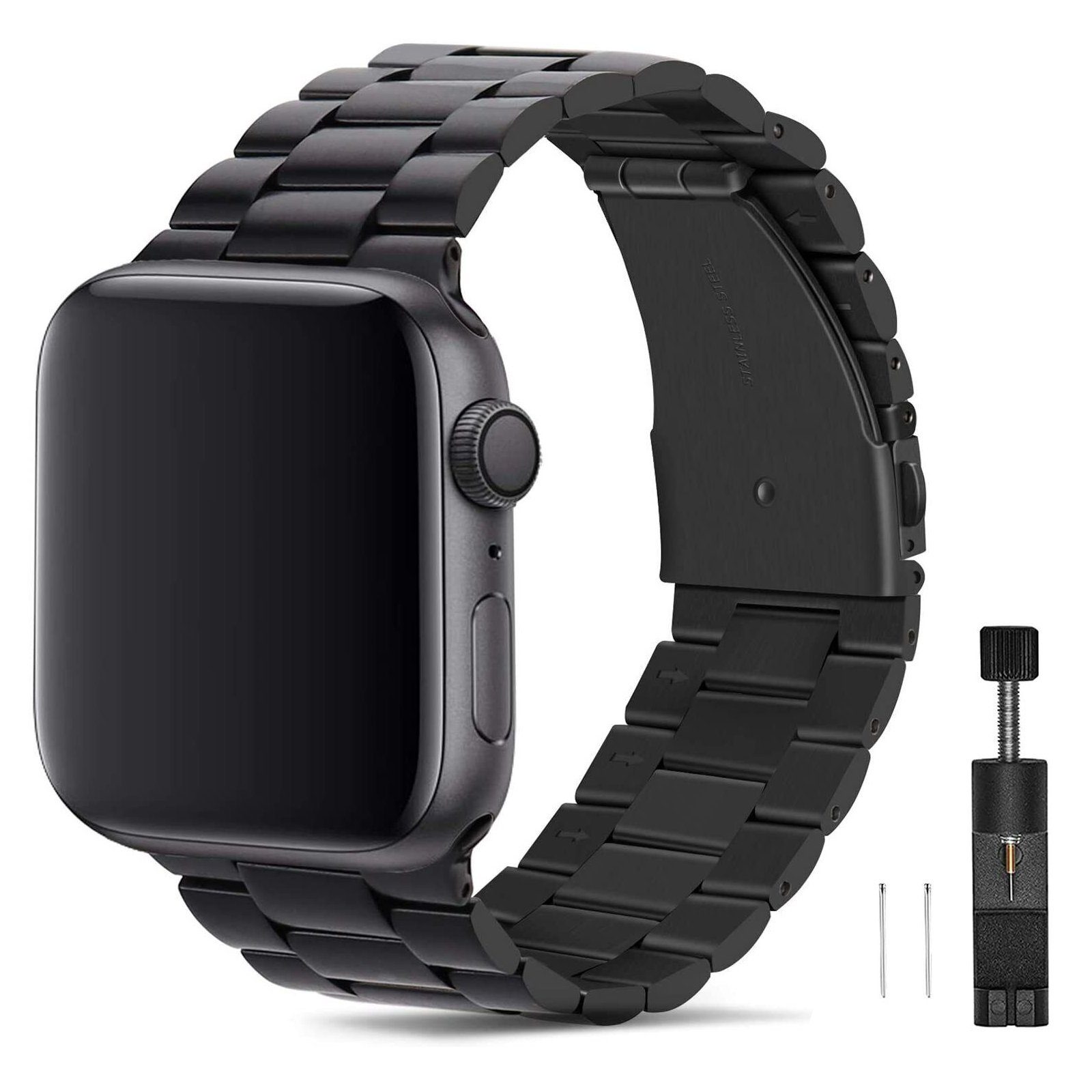 5 Smartwatch-Armband 4 Apple Armband Serie Edelstahl SE Silber Ersatz Band 6 Widmann-Shop 7 8 3 Watch 38-49mm