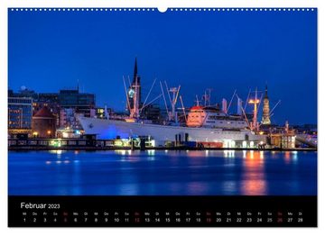 CALVENDO Wandkalender Hafen Hamburg (Premium, hochwertiger DIN A2 Wandkalender 2023, Kunstdruck in Hochglanz)