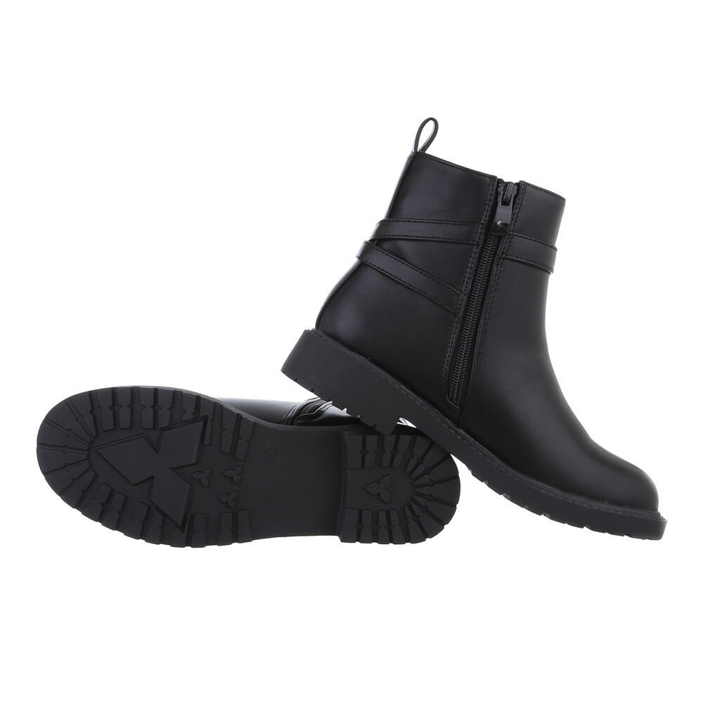 Ital-Design Damen Freizeit Stiefelette Blockabsatz Flache günstig online kaufen