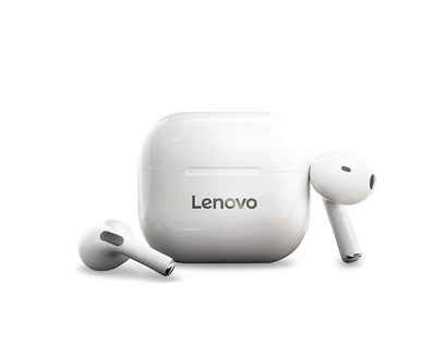 Lenovo Lenovo LivePods LP40 Kabellos TWS Ladebox Touch-Steuerung Wasserdicht Bluetooth-Kopfhörer (Rauschunterdrückung, Touch-Steuerung, und Ladebox, Kabellosen, HD-Klangqualität,Integriertes Mikrofon für klare Gespräche, Google Assistant Siri, Bluetooth, HD-Klangqualität, Ladebox, Touch-Steuerung, Rauschunterdrückung)