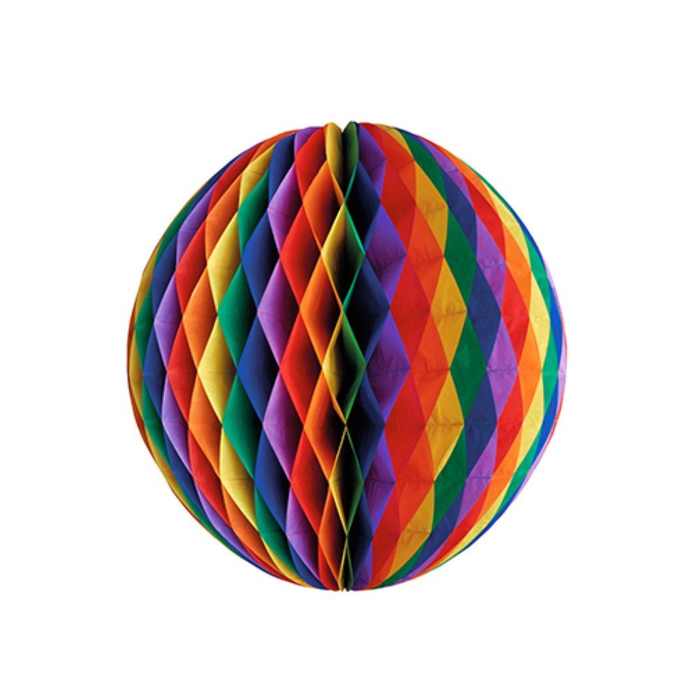 PAPSTAR Wabenball Wabenball Ø 60 cm "Rainbow" schwer entflammbar