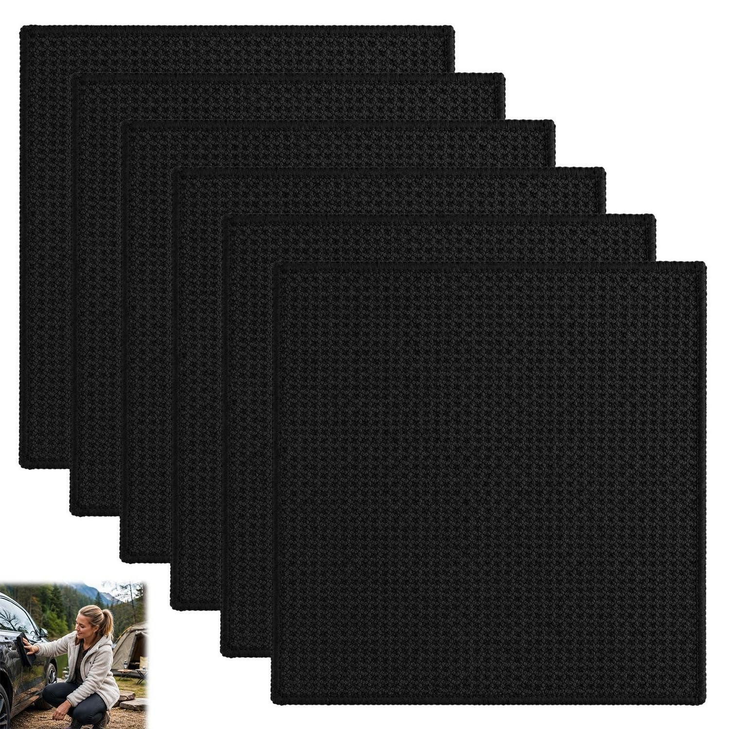 LuxusKollektion Spültuch Spültuch Mikrofaser Waffel 6er-Set 20x20cm
