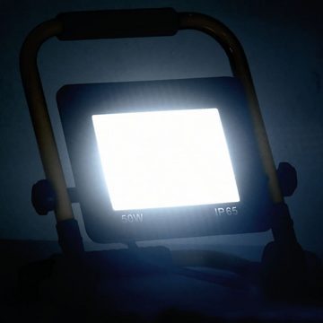 vidaXL Flutlichtstrahler LED-Fluter mit Handgriff 50 W Kaltweiß