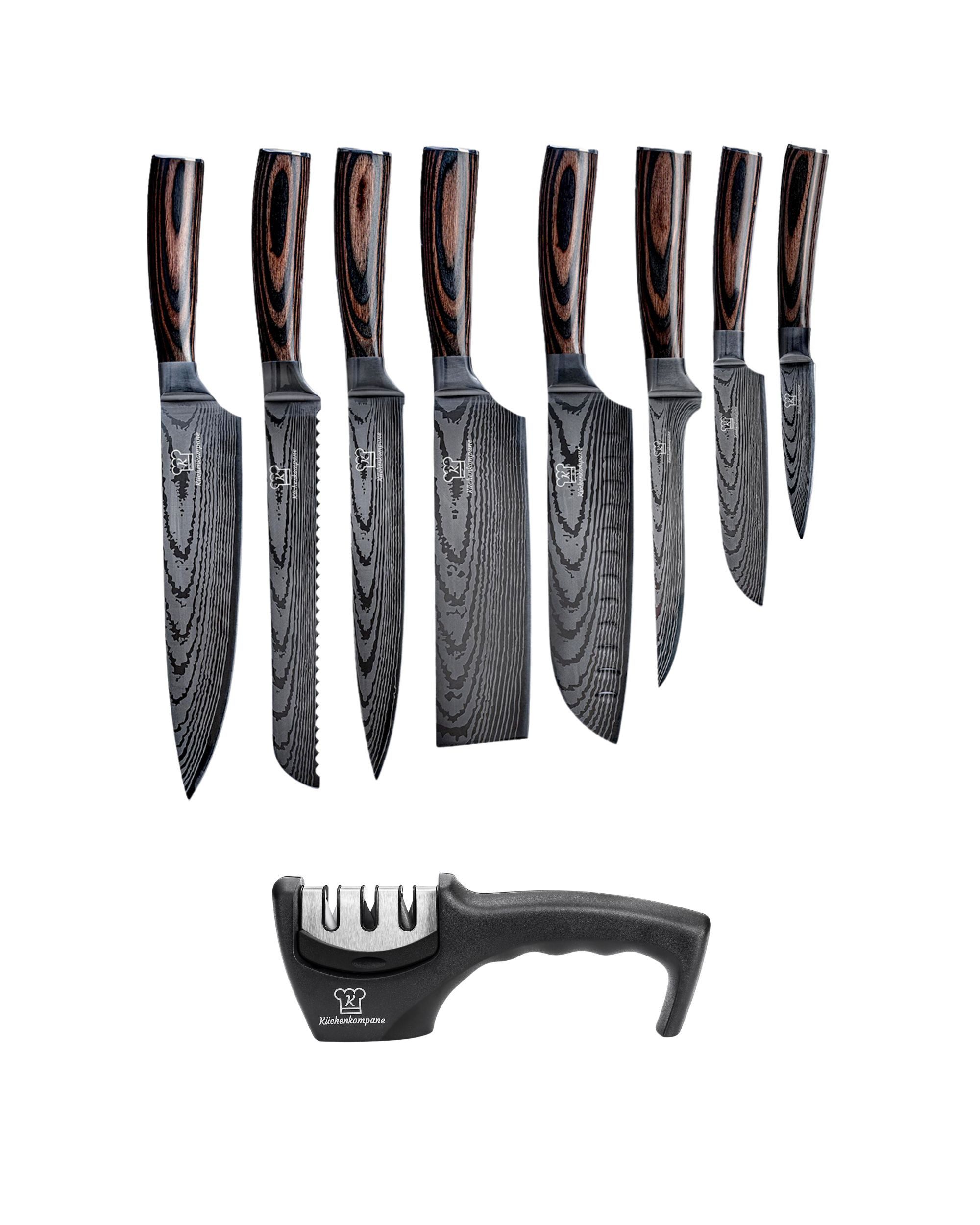 Küchenkompane Messer-Set Küchenkompane 9-tlg. Profi-Messerset inkl. Messerschärfer (9-tlg)