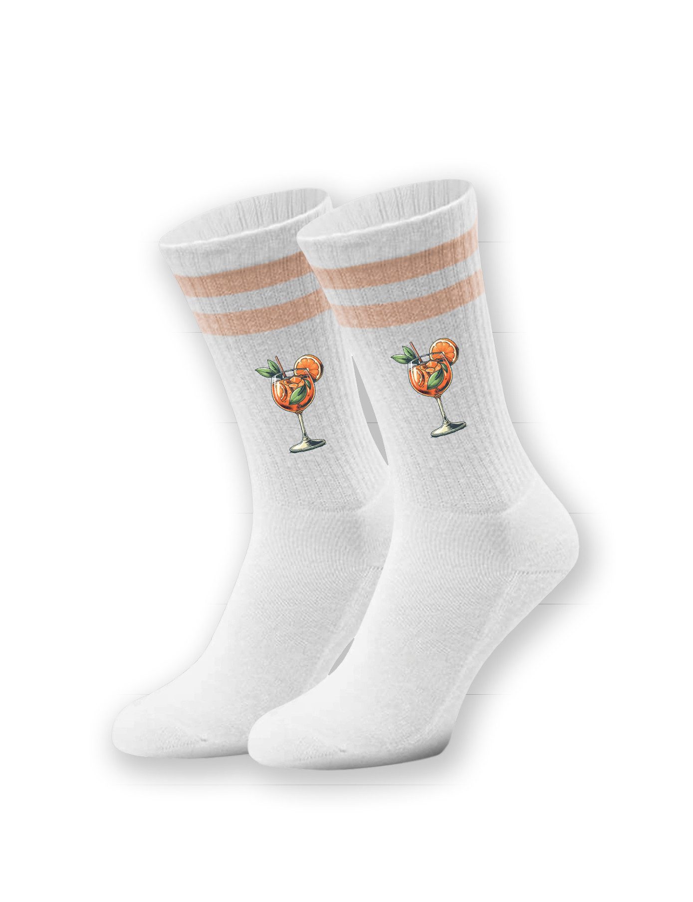 Youth Designz Tennissocken Herren "Aperol Glas" Socken Geschenk Statement stylisch mit verstärkter Verse und Zehenbereich für Männer