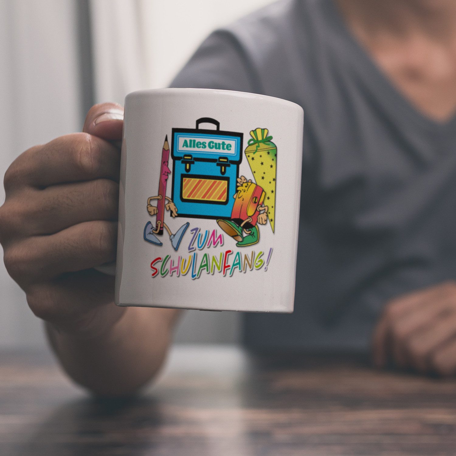 speecheese Tasse Zum Schulanfang Alles Gute Kaffeebecher in weiß