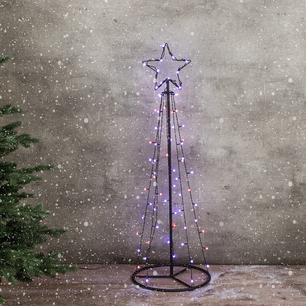 HI Dekolicht, Metall LED Fernbedienung LED-Leuchtmittel Dekoleuchte, Haushalt Farbwechsel, fest Farbwechsel verbaut, Warmweiß, International Weihnachtsbaum