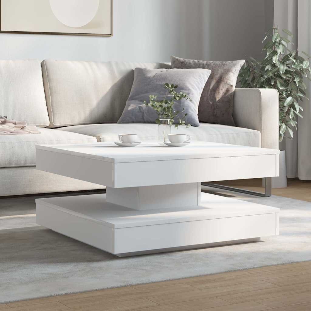 vidaXL Couchtisch Couchtisch 360-Grad Drehbar Weiß günstig online kaufen