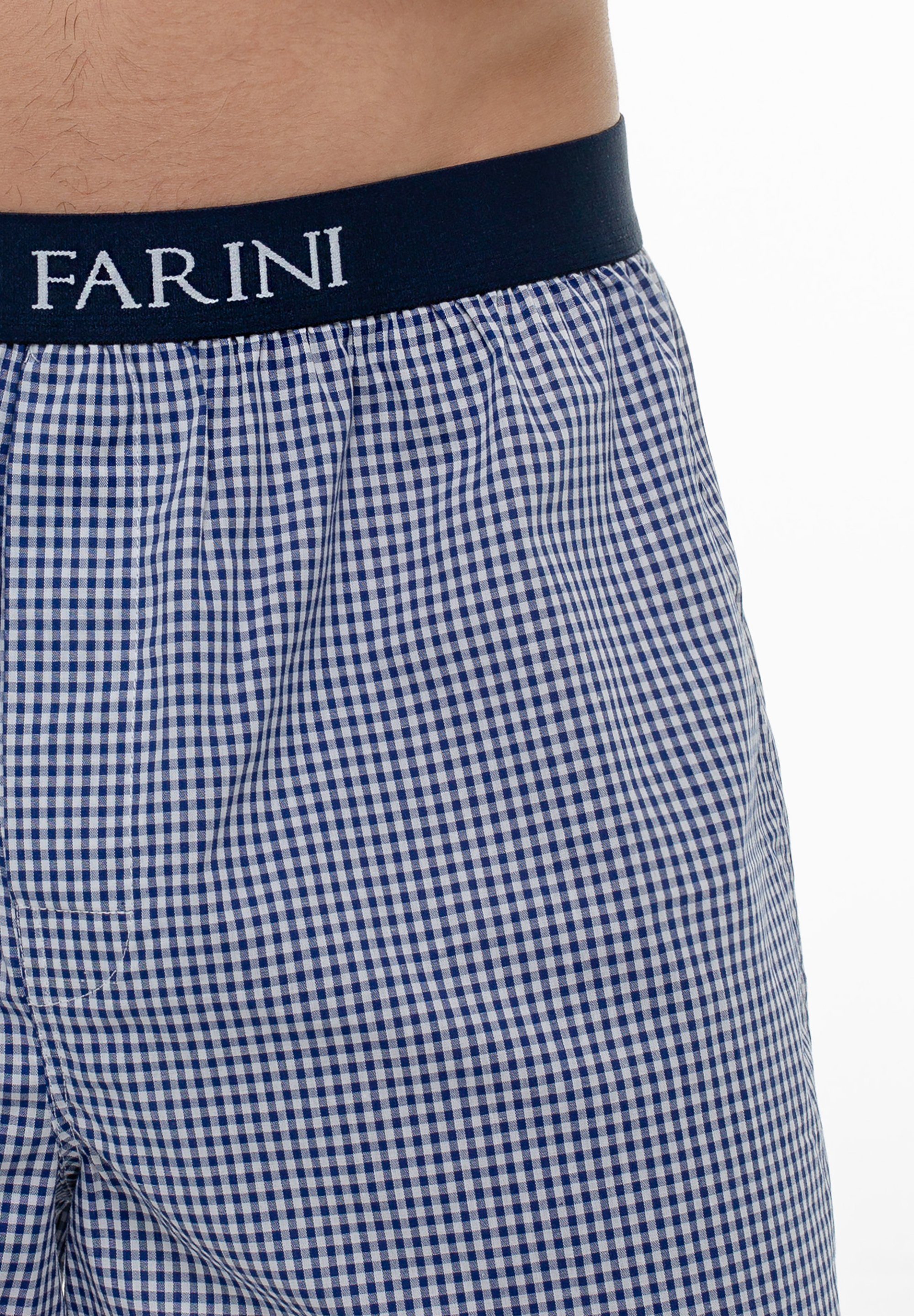 Fabio Farini (4-St) mit bequeme, Knopfleiste Set Passform weite - Männer Webboxer Unterhosen Boxershorts 9 verdeckter Herren