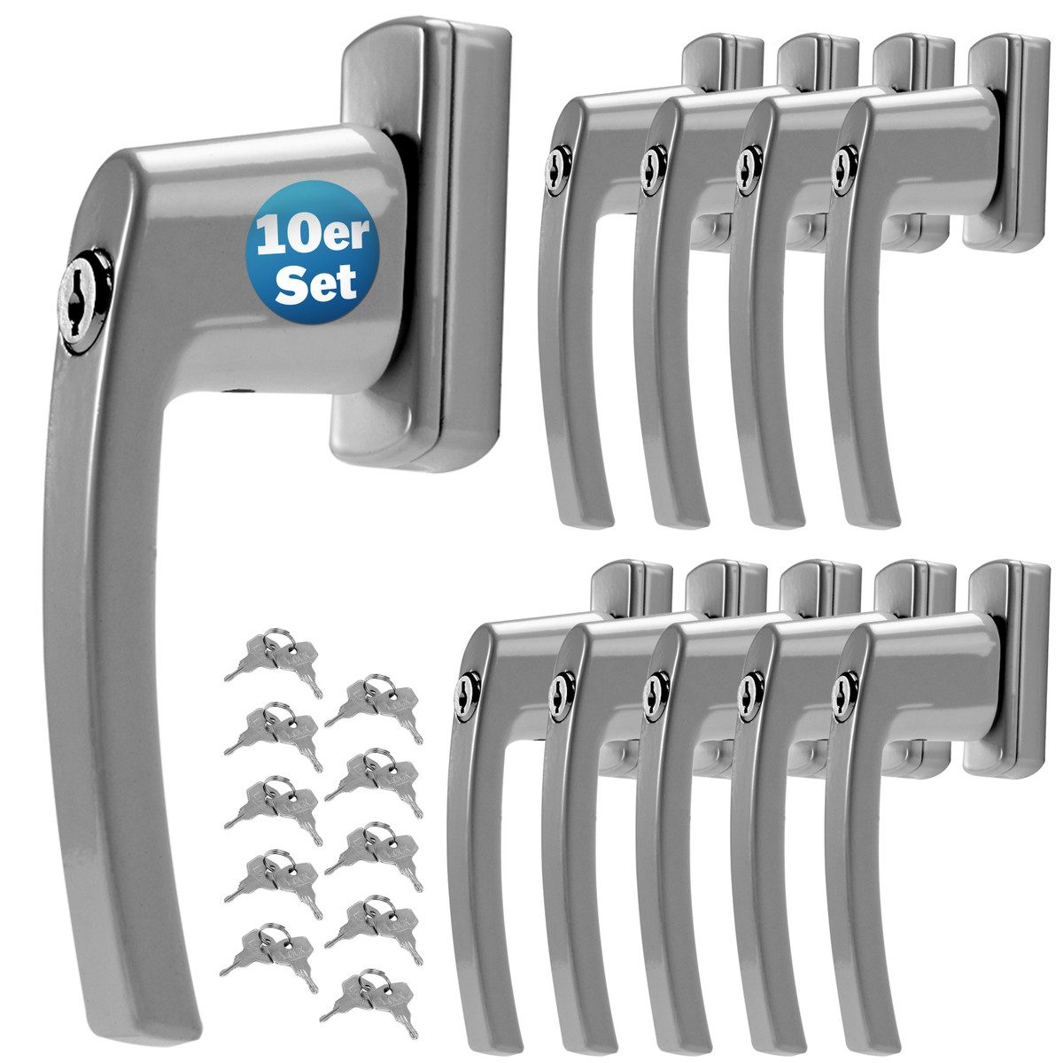 monzana Fenstergriff, 10x, Abschließbar Edelstahl 35mm günstig online kaufen
