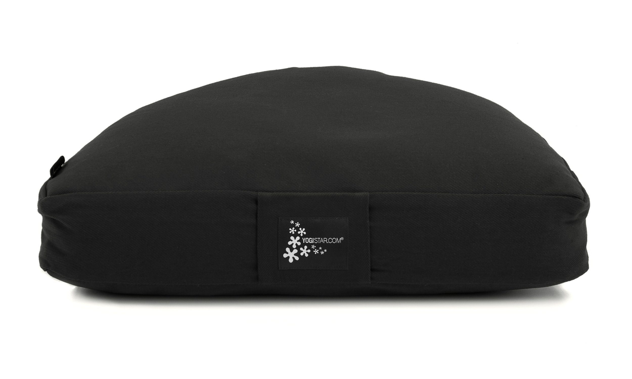Yogistar Meditationskissen Meditationskissen Halfmoon, Hochwertiges Meditationskissen für einen stabilen und bequemen Sitz. schwarz