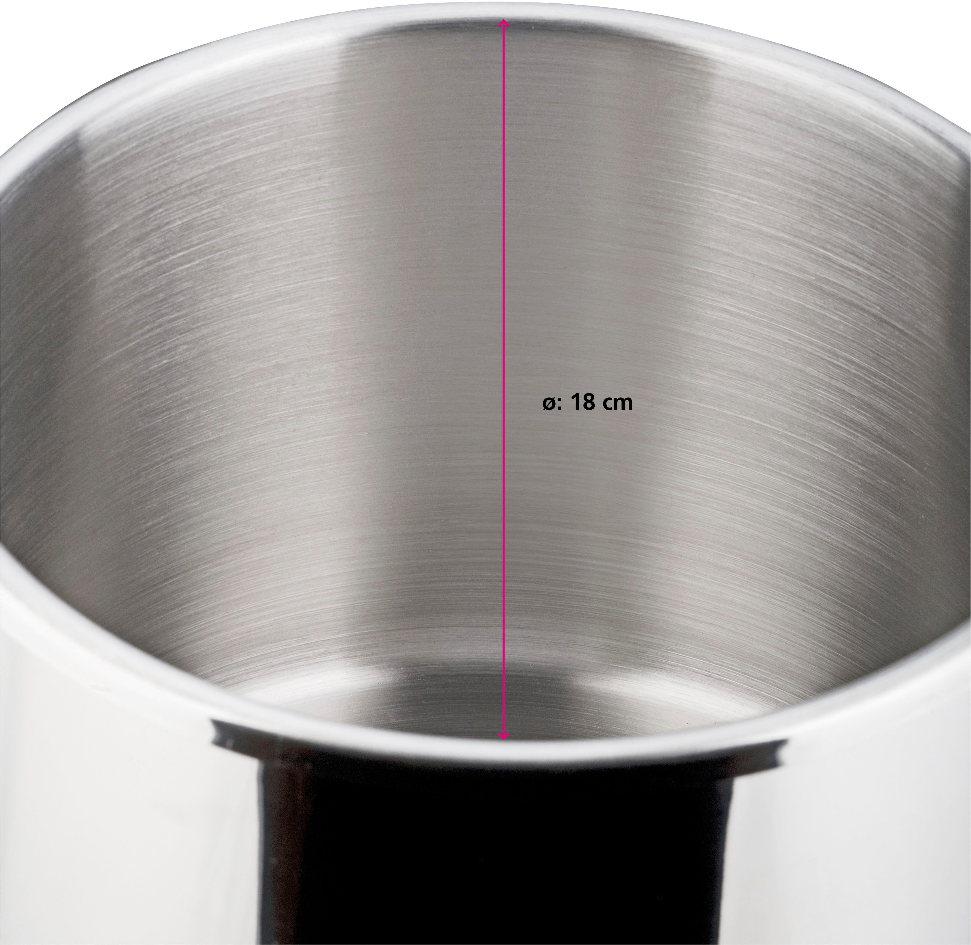 GSW Schnellkochtopf 3,2l Dampfkochtopf zum Bio-/Schnellgaren System RAPID, Edelstahl 18/8 (1-tlg), Fassungsvermögen 3,2 l, 2 Garstufen, Innenskala, Induktion