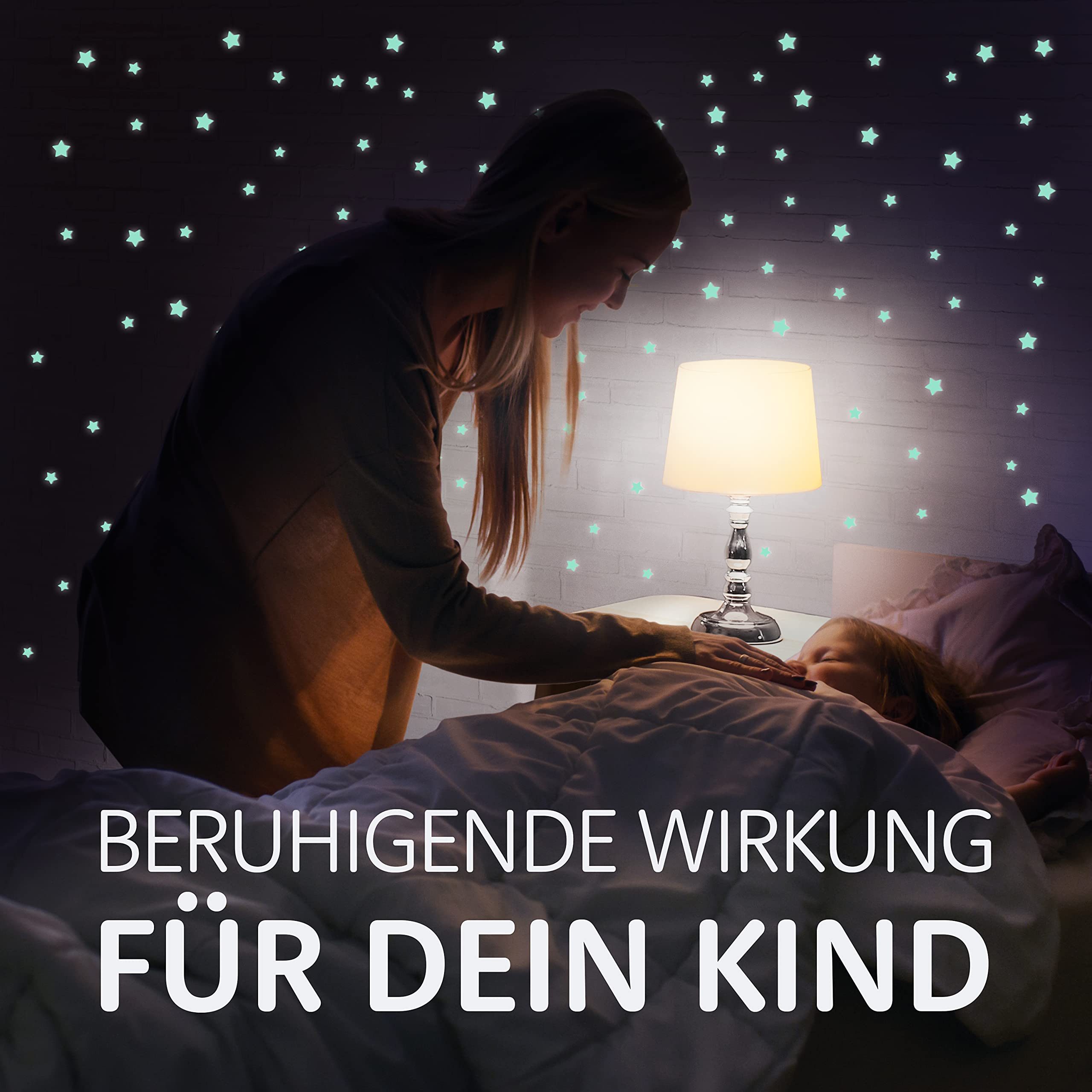 lilimaus Wandsticker Leuchtsterne selbstklebend - Sternenhimmel fürs Kinderzimmer (400 St), laden tagsüber Licht & leuchten nachts sanft - ohne Strom – Bild 4 von 5