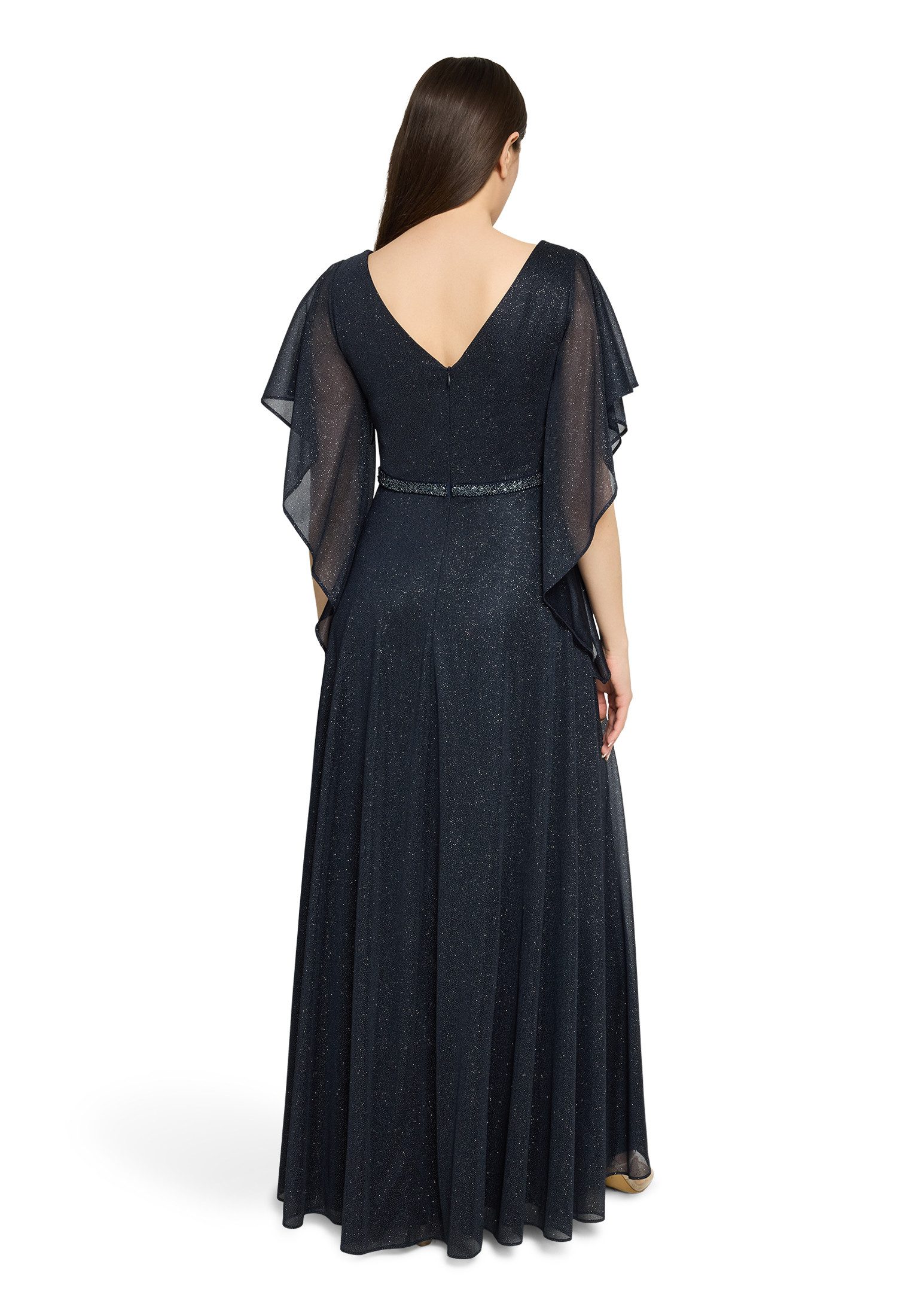 Vera Mont Abendkleid Damen im Glitzer-Look Falten