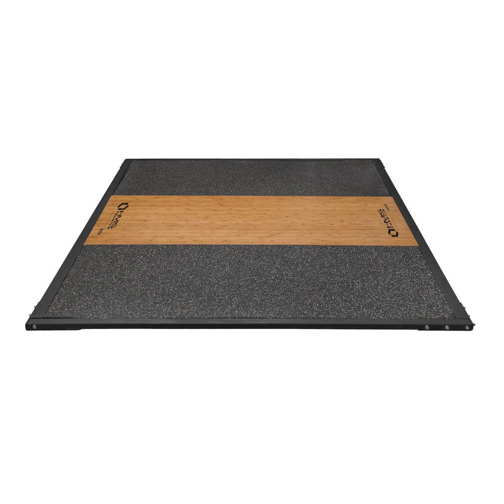 HMS Premium Fitnessmatte Gewichthebermatte Kraftsport (Spar-Set, 1-St., Fitness), für maximale Stabilität und Belastbarkeit beim Gewichtheben