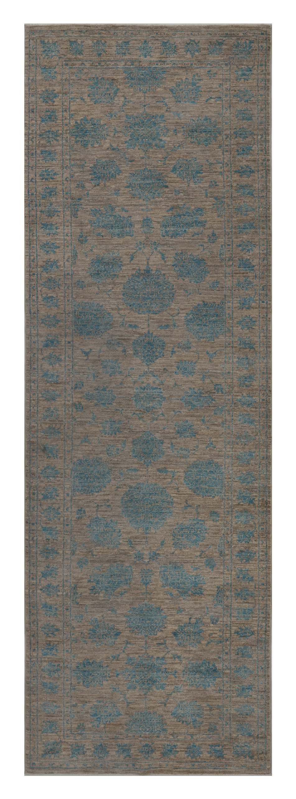 CABBEL Orientteppich 244x78 cm Farahan Beige Schurwolle Handgeknüpft Klassisch Unikat, Läufer, Höhe: 7 mm, 100% Schurwolle – weich, pflegeleicht, solide Knüpfdichte