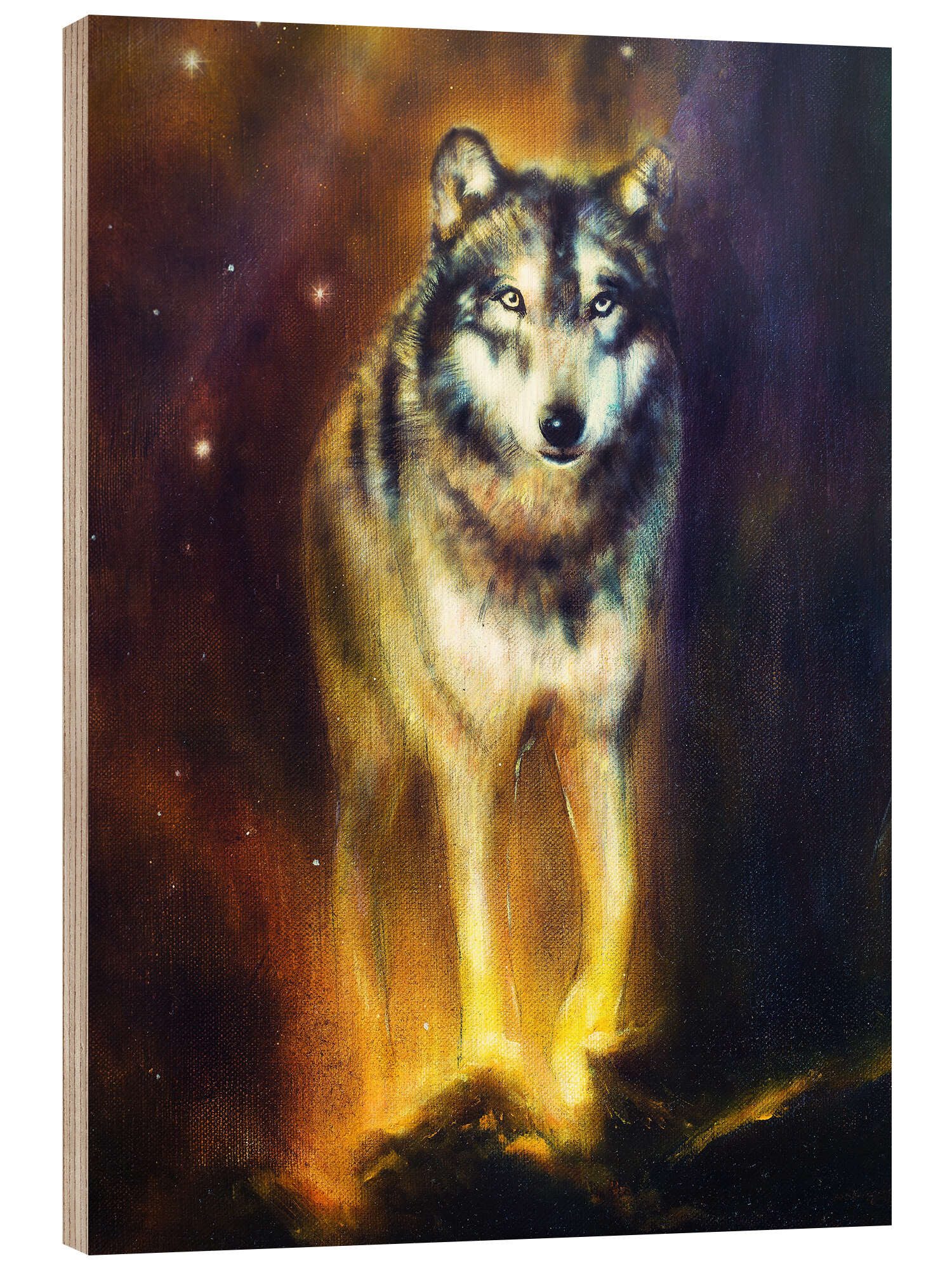 Posterlounge Wandbild Kosmischer Wolf, Kidz Collection, erhältlich als Poster, Leinwandbild, Wandsticker oder Acrylglasbild