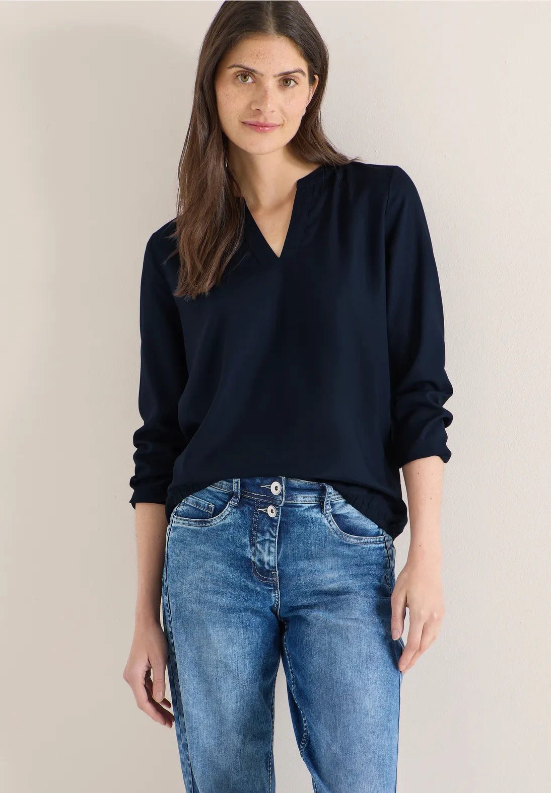 CECIL Blusenshirt Bluse in Unifarbe (1-tlg) günstig online kaufen