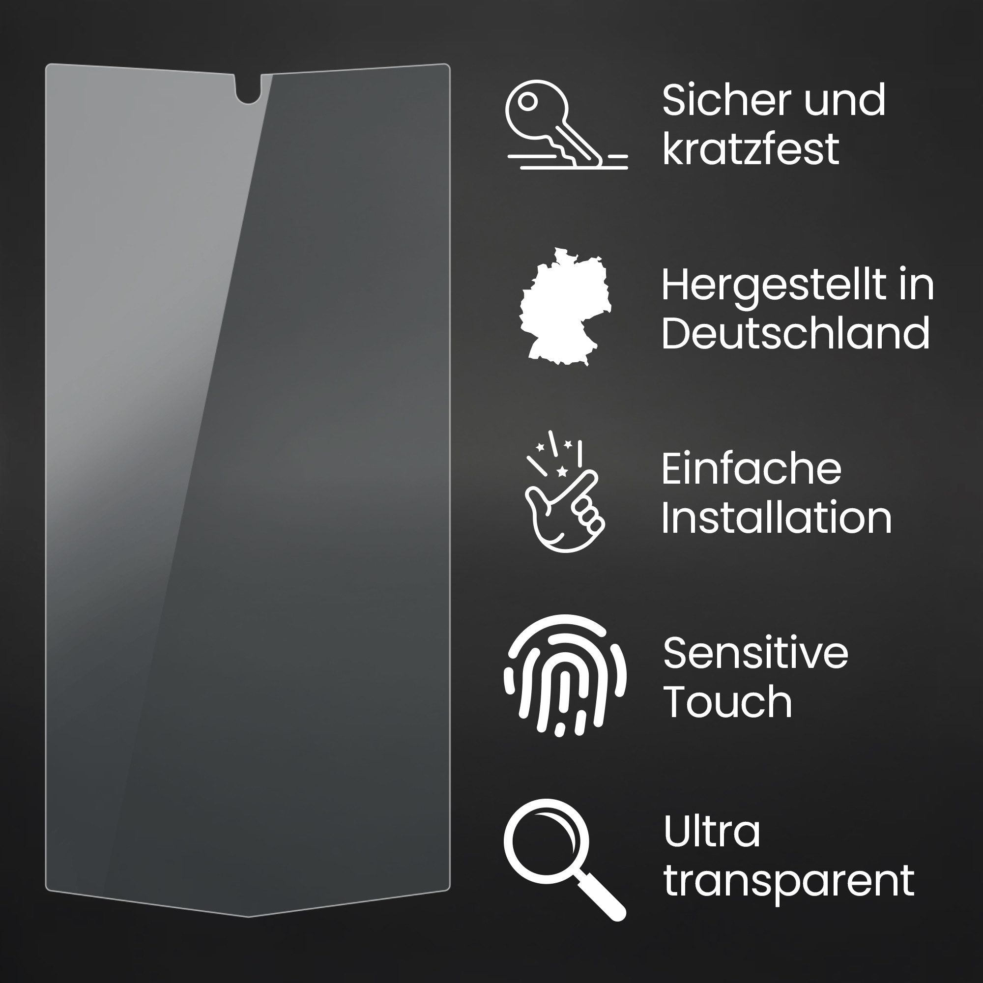 Bruni Schutzfolie Glasklare Displayschutzfolie für Vertu Agent Q, (2 Folien), praktisch unsichtbar