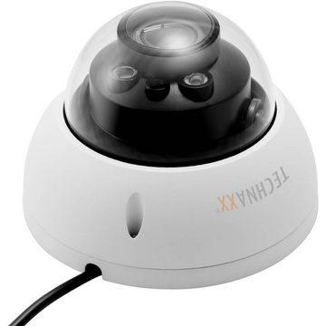 Technaxx 4-Kanal HD-CVI Überwachungskamera-Set mit 2 Überwachungskamera (Aufnahme auf Speicherkarte, mit IR-LEDs)