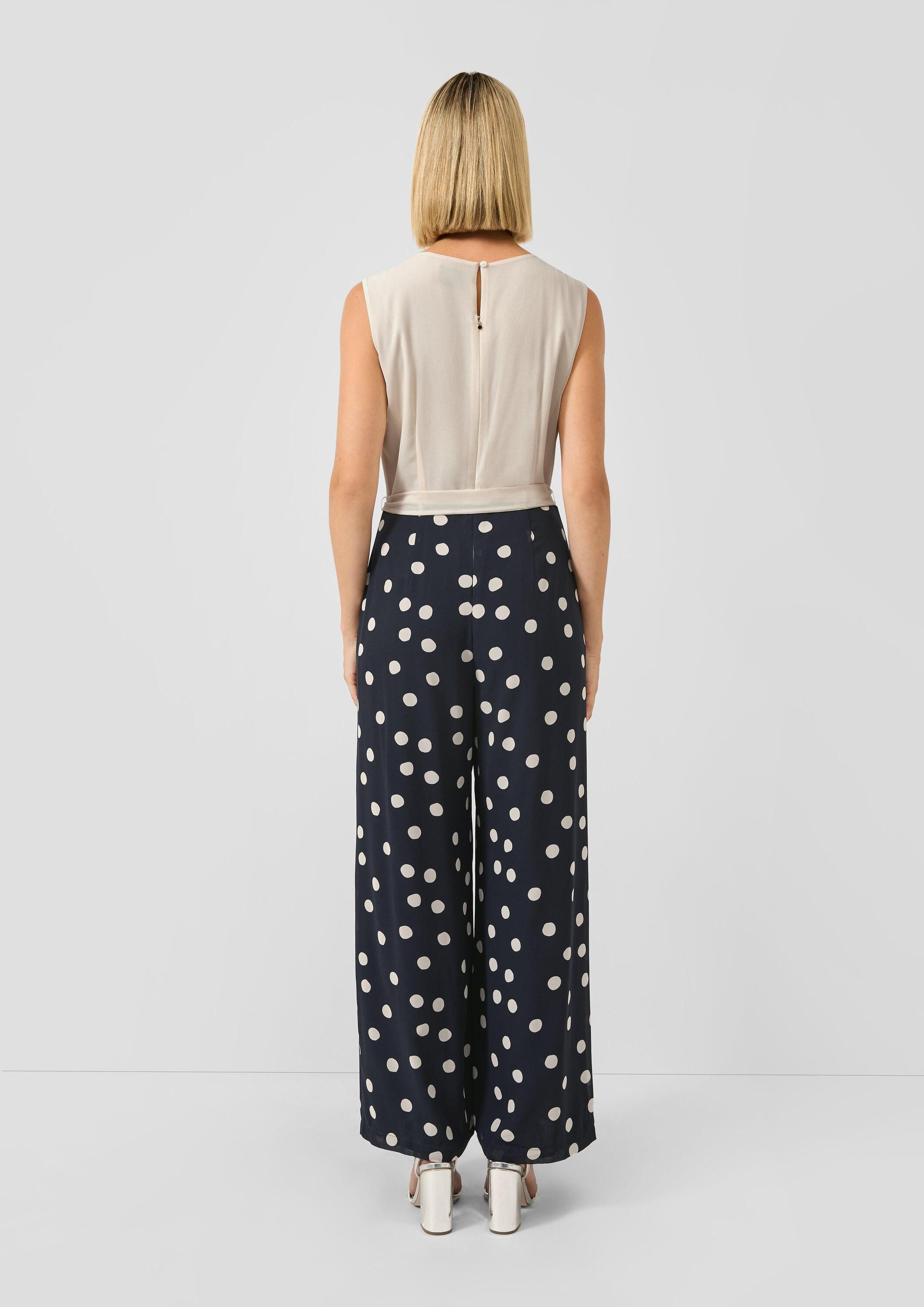 s.Oliver Jumpsuit Overall Ärmelloser Jumpsuit aus Chiffon