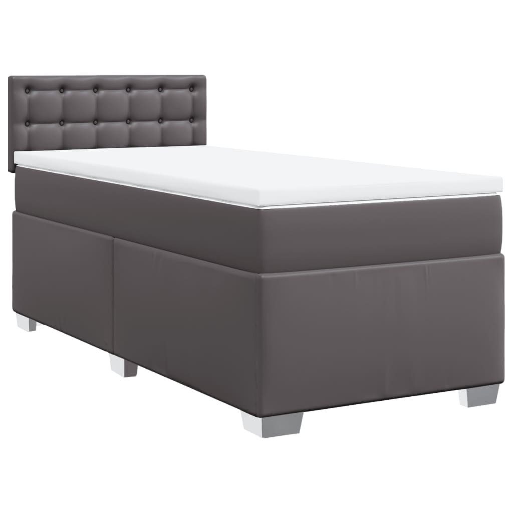 vidaXL Bett Boxspringbett mit Matratze Grau günstig online kaufen
