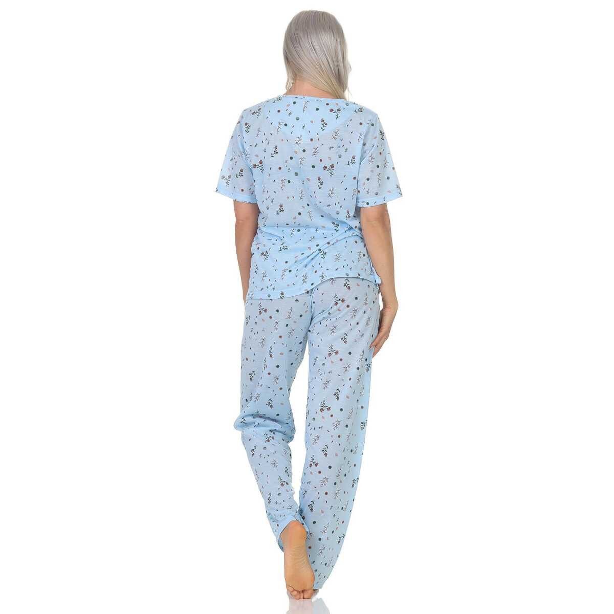 EloModa Pyjama Damen Pyjama zweiteiliger Schlafanzug Pyjama-Set, M L XL 2XL (2 tlg) – Bild 4 von 4