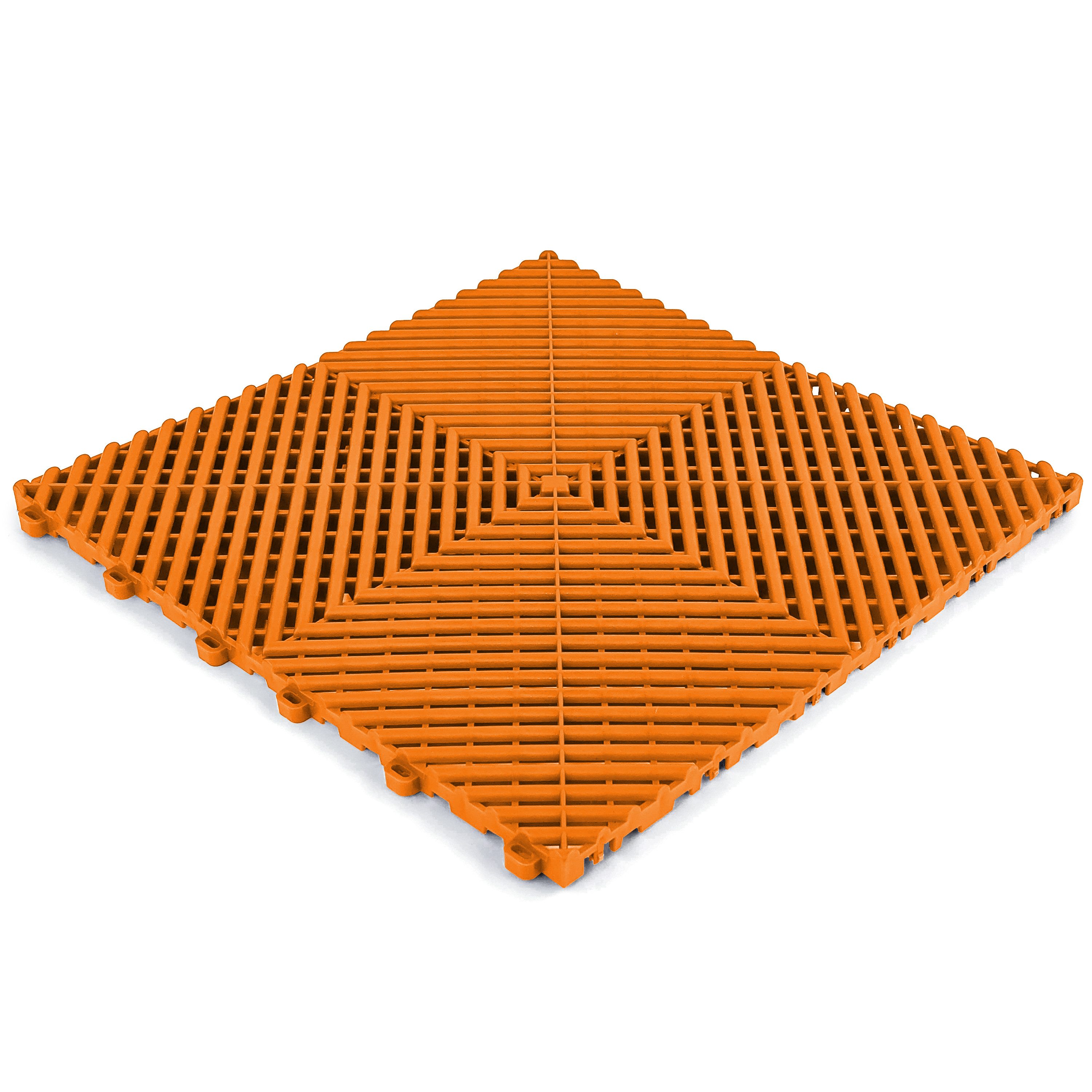 RAMROXX Klickfliesen Performance Bodenfliese Garagenboden Orange 40x40cm 6 Stück 0,96qm