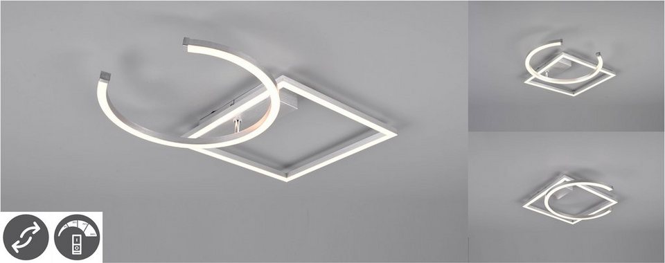TRIO Leuchten LED Deckenleuchte PIVOT, mehrere Helligkeitsstufen, LED fest  integriert, Warmweiß, über Wandschalter dimmbar, zur Wand-und Deckenmontage  geeignet, inkl. LED Leuchtmittel