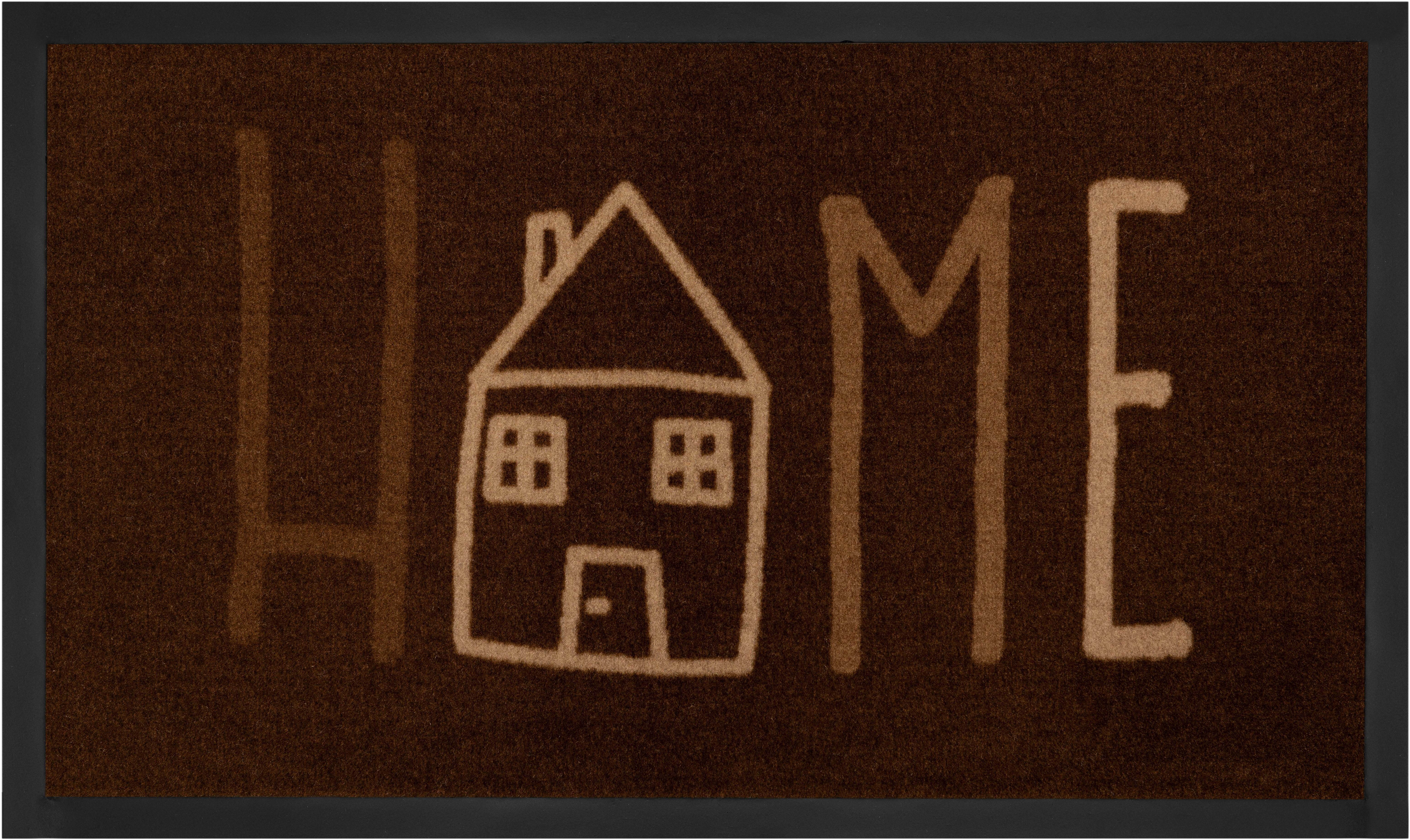 Fußmatte Easy Home, HANSE rechteckig, Spruch, waschbar, 5 mit Robust, Rutschfest Design, Höhe: Schrift Home, Pflegeleicht, mm