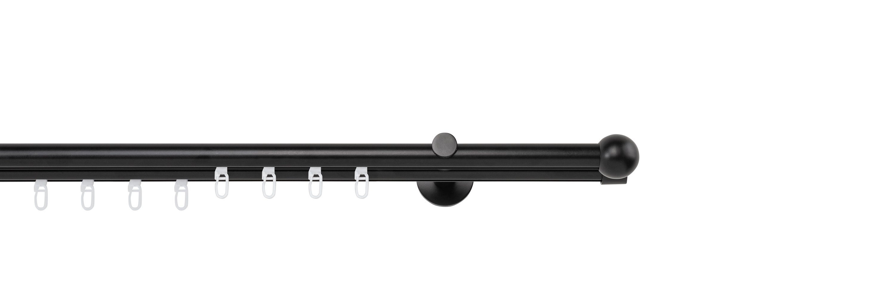 ondeco Gardinenstange Profil Wandabstand 12cm Ball, Ø 20 mm, 2 läufig-läufi günstig online kaufen