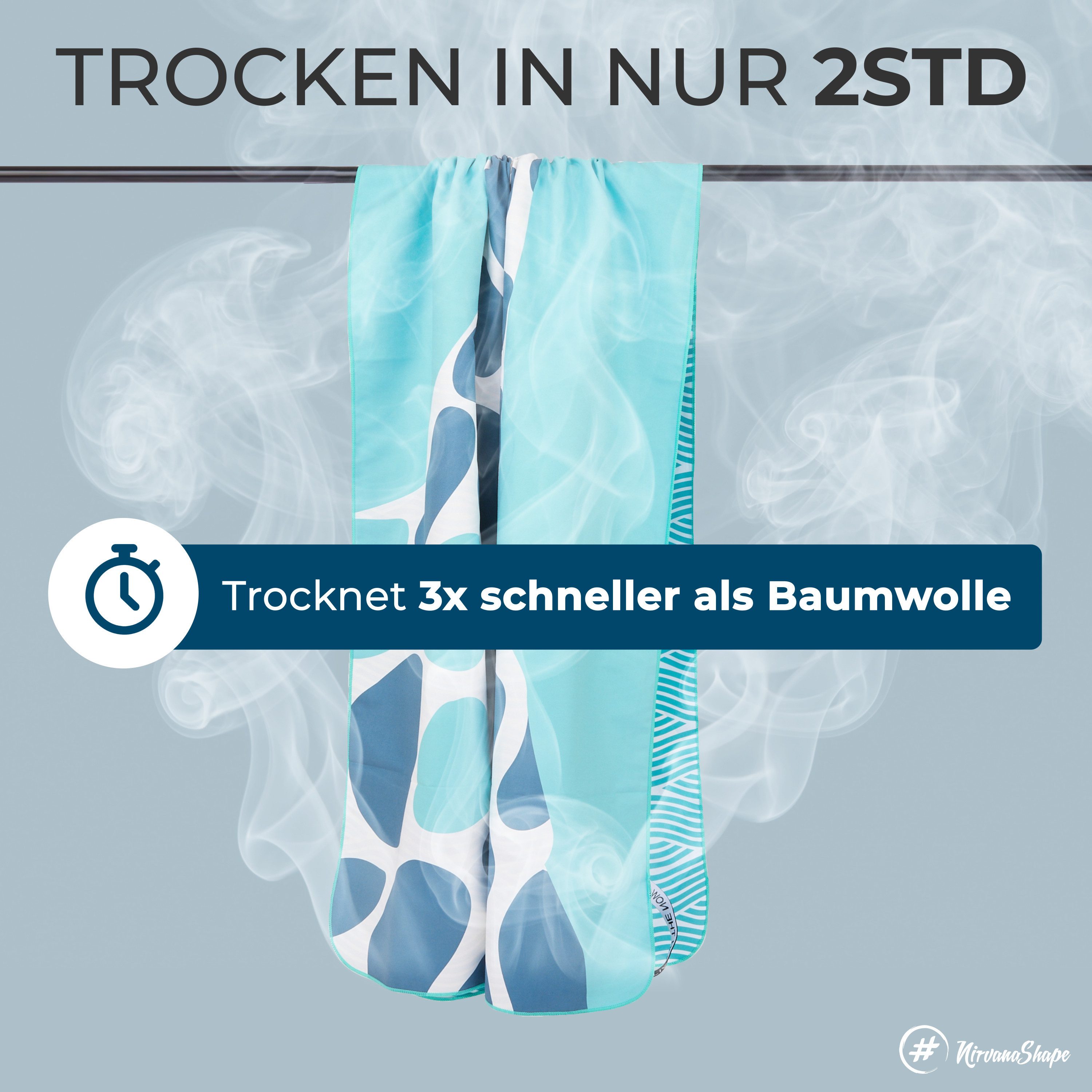 NirvanaShape Strandtuch Reise Handtuch Strandtuch XXL - Strandhandtuch, Mikrofaser Badetuch – Bild 5 von 5