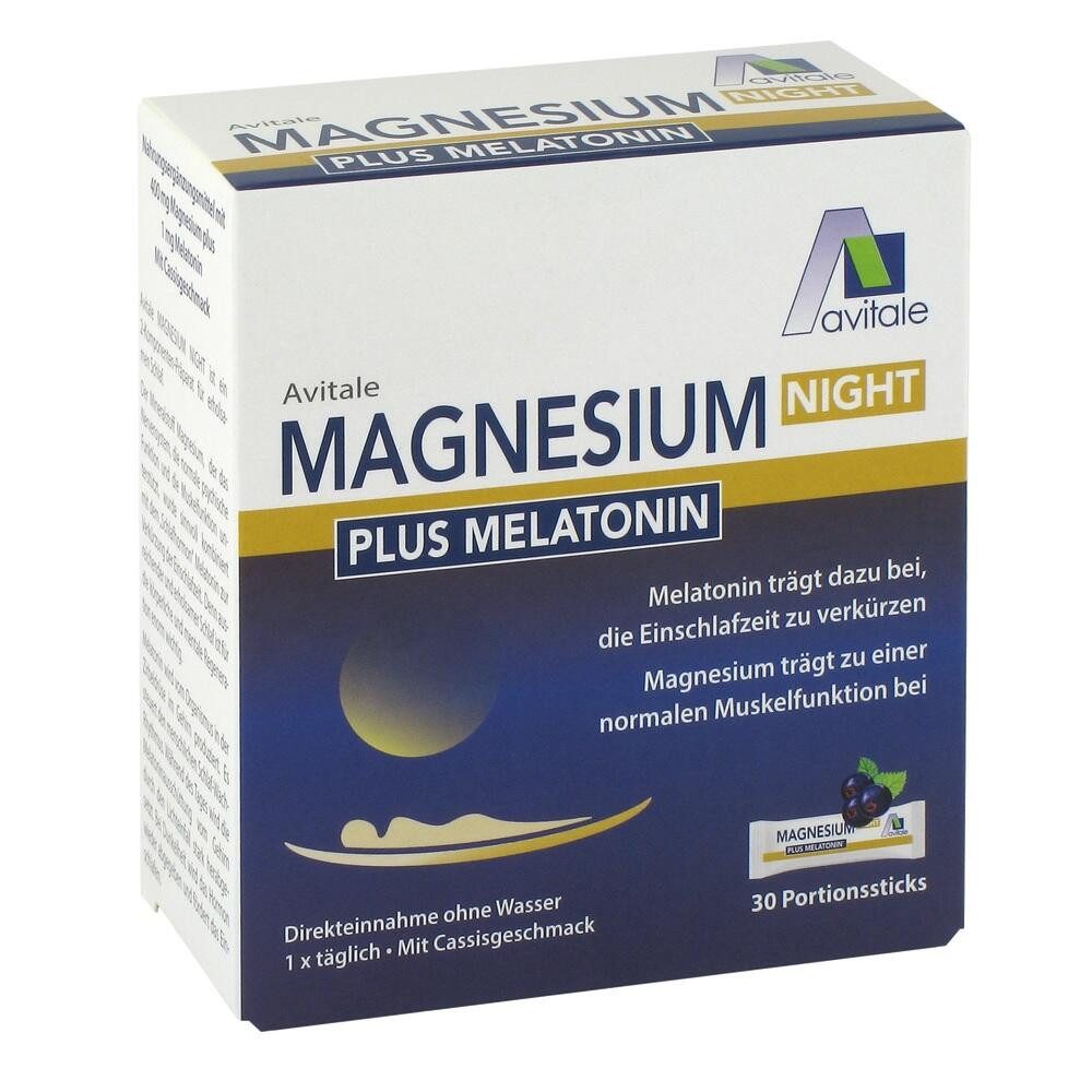 Avitale GmbH MAGNESIUM NIGHT plus 1 mg Melatonin Direktsticks Sticks, 30 St.