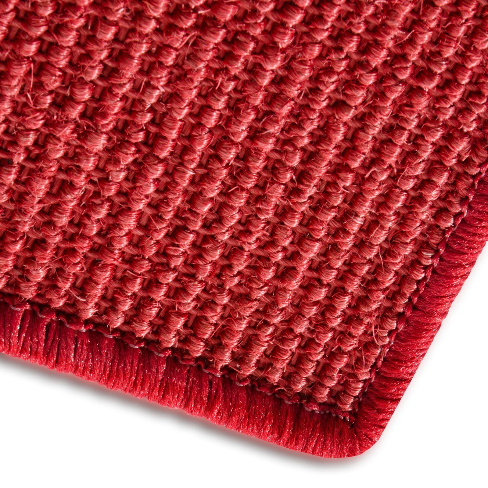 Sisalteppich Sylt Rot, erhältlich Floordirekt, Teppich Höhe: mm, Eckig, Größen, Eckig in 6 Teppichläufer, 9