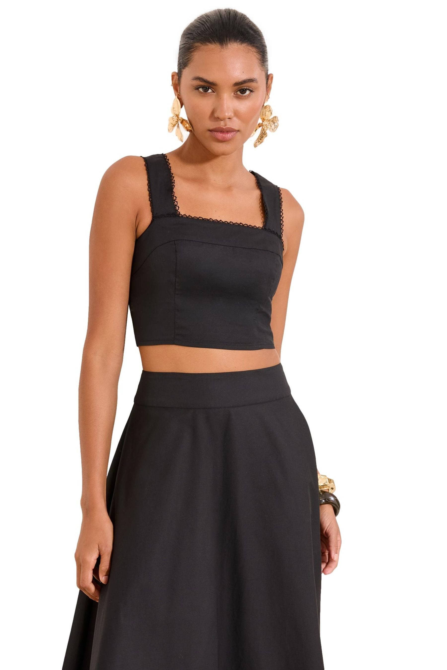 Crop-Top Lipsy Oberteil mit Karree-Ausschnitt