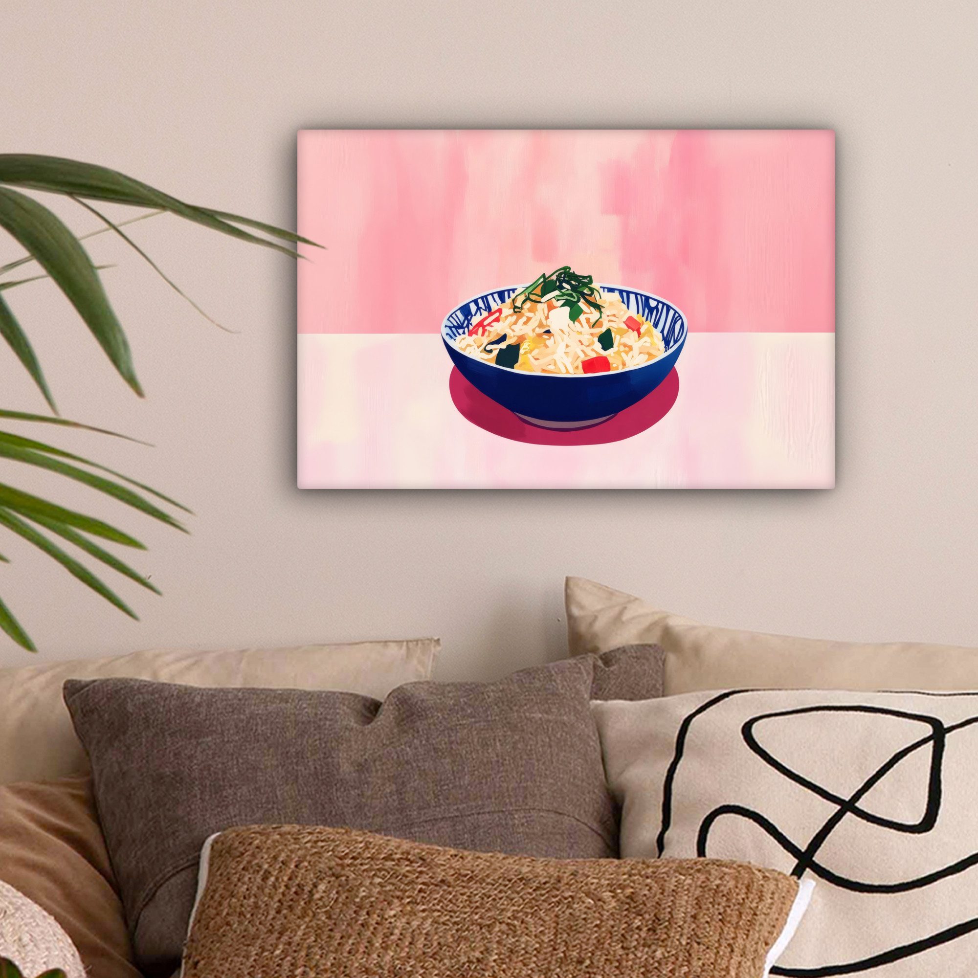 OneMillionCanvasses® Leinwandbild Reis - Illustration - günstig online kaufen