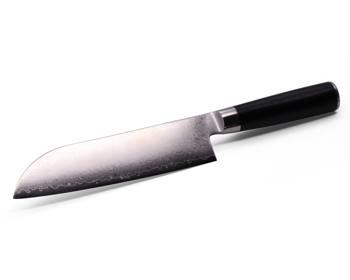 Franz Messer 17,3cm, Stahlkern) Lagen Kochmesser Santoku Damaszenerstahl aus – (japanischer echtem 67 VG-10 Geschmiedet