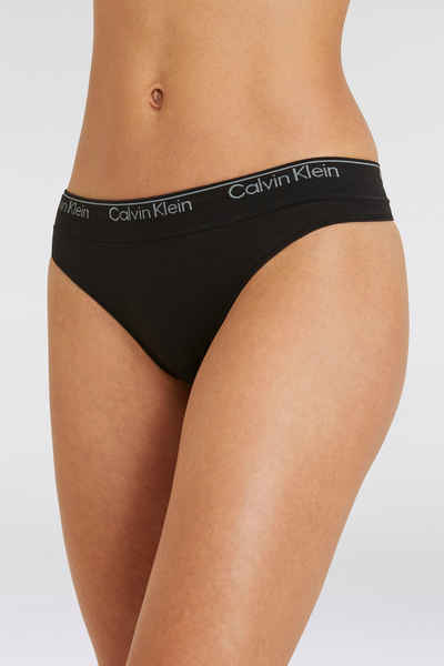 Calvin Klein Underwear T-String THONG mit CK-Logo am Bund