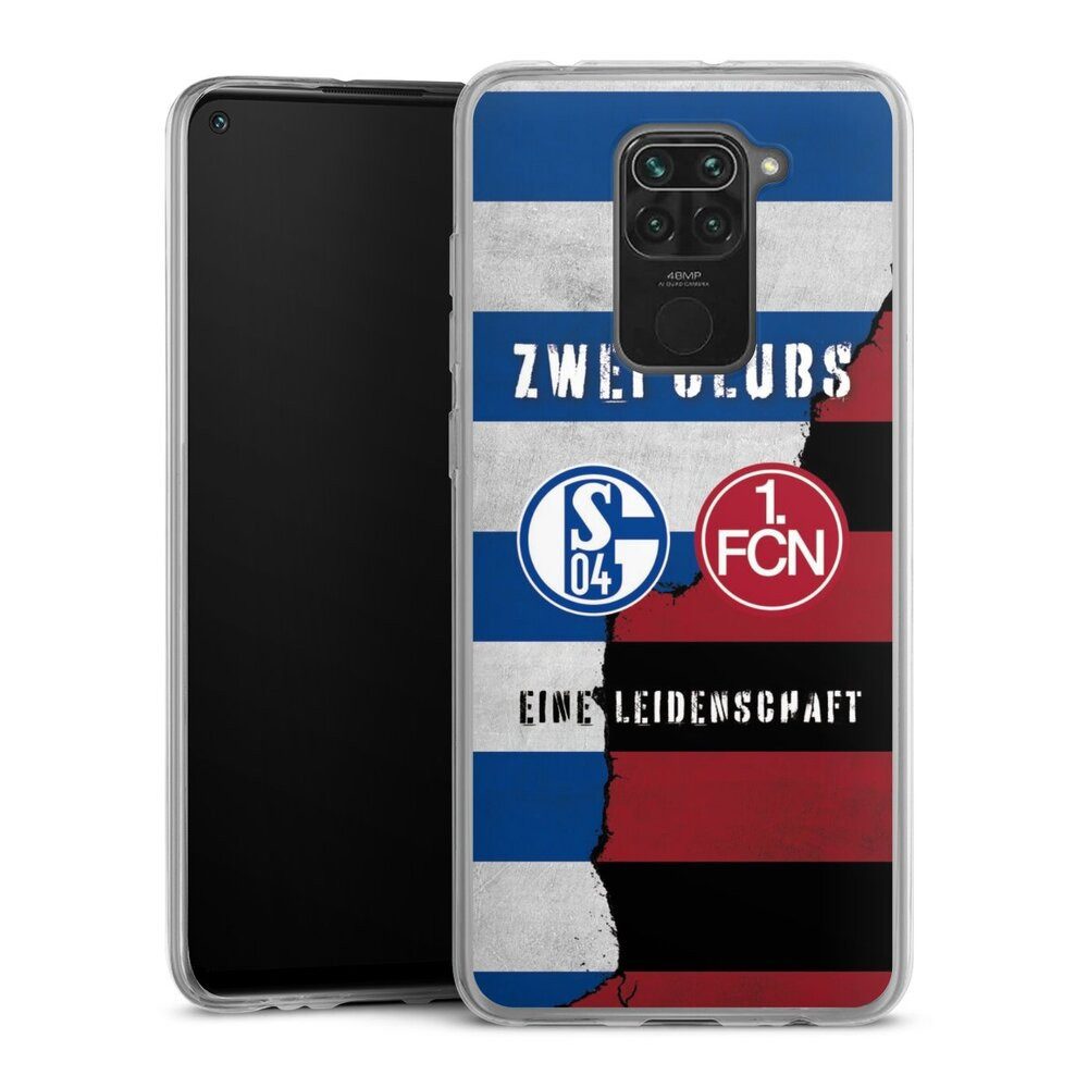 DeinDesign Handyhülle FC Schalke 04 1. FC Nürnberg Freundschaft, Xiaomi Redmi Note 9 Slim Case Silikon Hülle Ultra Dünn Schutzhülle