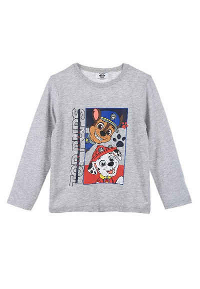 PAW PATROL Langarmshirt Kinder Jungen Longsleeve Langarm T-Shirt Oberteil Chase Marshall