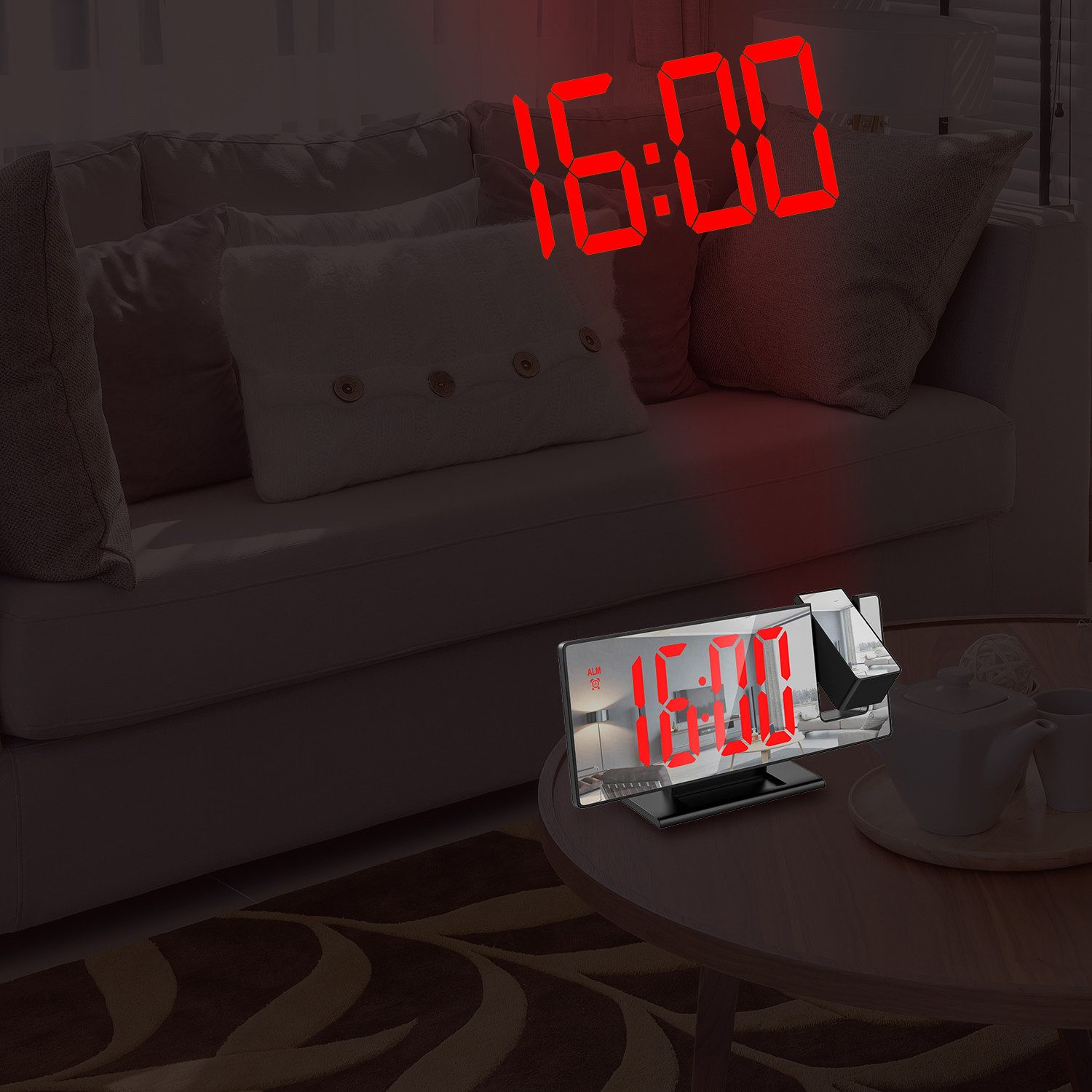 RWEUOQ Projektionswecker Digital Wecker Uhr Digitalwecker günstig online kaufen