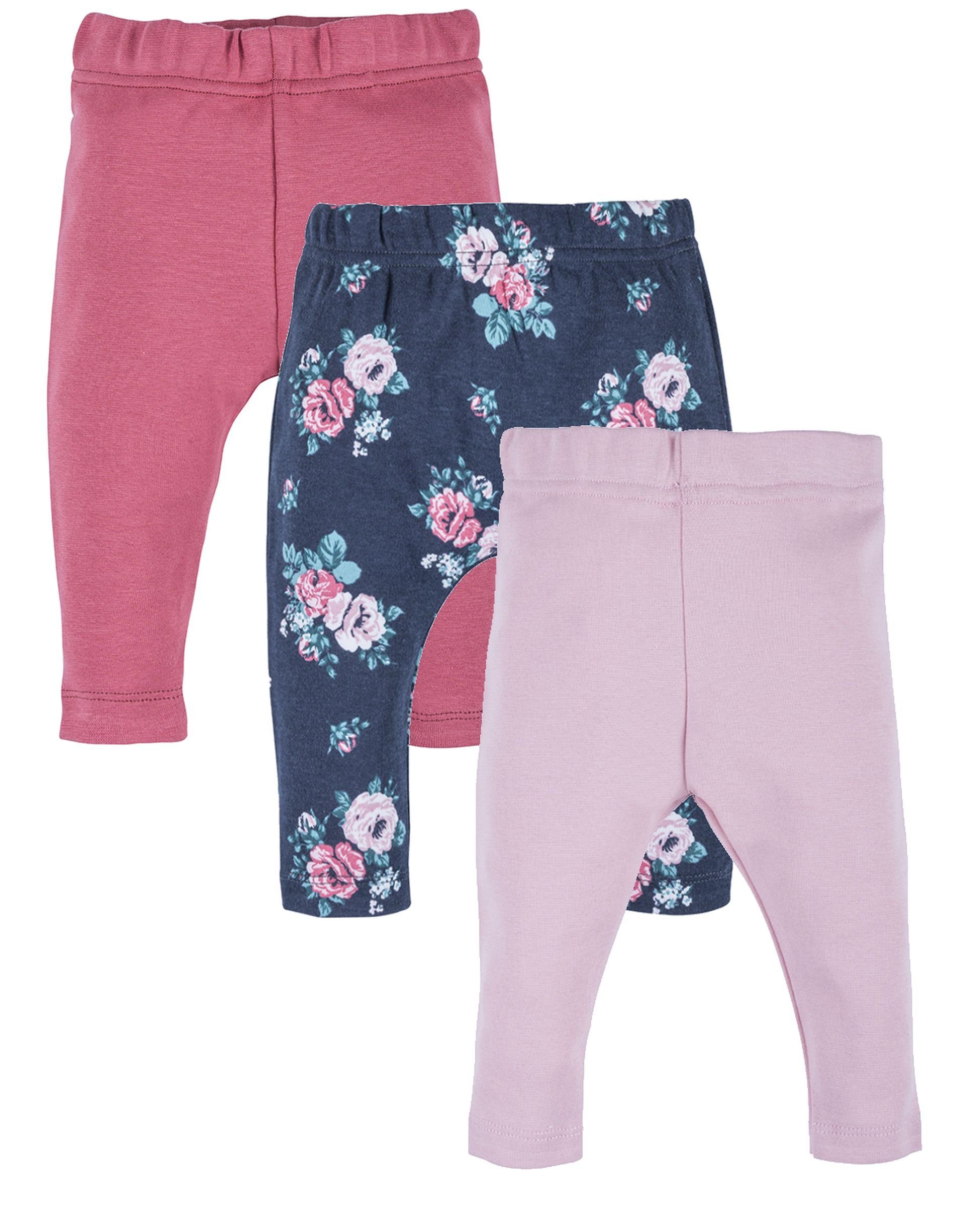 Makoma Leggings Baby & Kinder Leggings Sweathosen für Mädchen (Set, 3-tlg., 3er-Pack) 100% Baumwolle