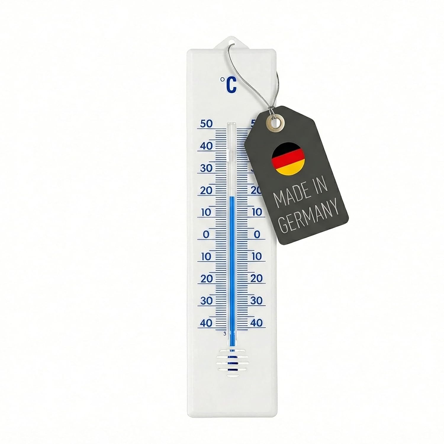 Lantelme Raumthermometer Innen Außen Thermometer 22cm Temperaturmesser Außenthermometer, Temperatur -40 bis 50°C, Kunststoff, Deutsche Herstellung