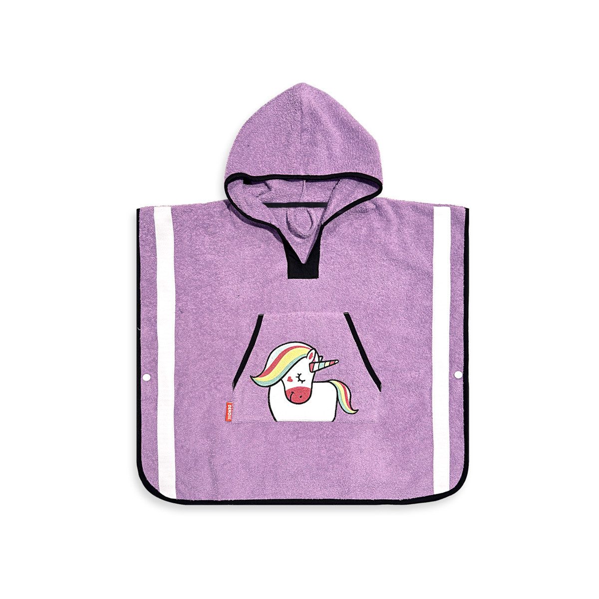Denokids Badeponcho Poncho Towel Unicorn Lilac Mädchen, Knielang, Keine / nicht relevant, Logo, Schlupf / Knopf, Badeponcho, Bademantel, Badehandtuch, Badetextilien, Cardigan