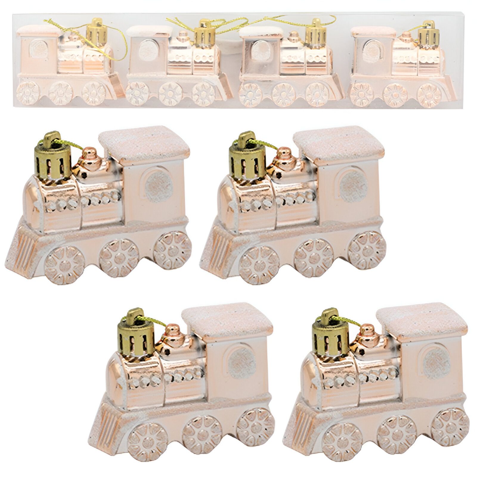 WS-Trend Weihnachtsbaumkugel Christbaumschmuck Dampflock 4 St Kunststoff We günstig online kaufen