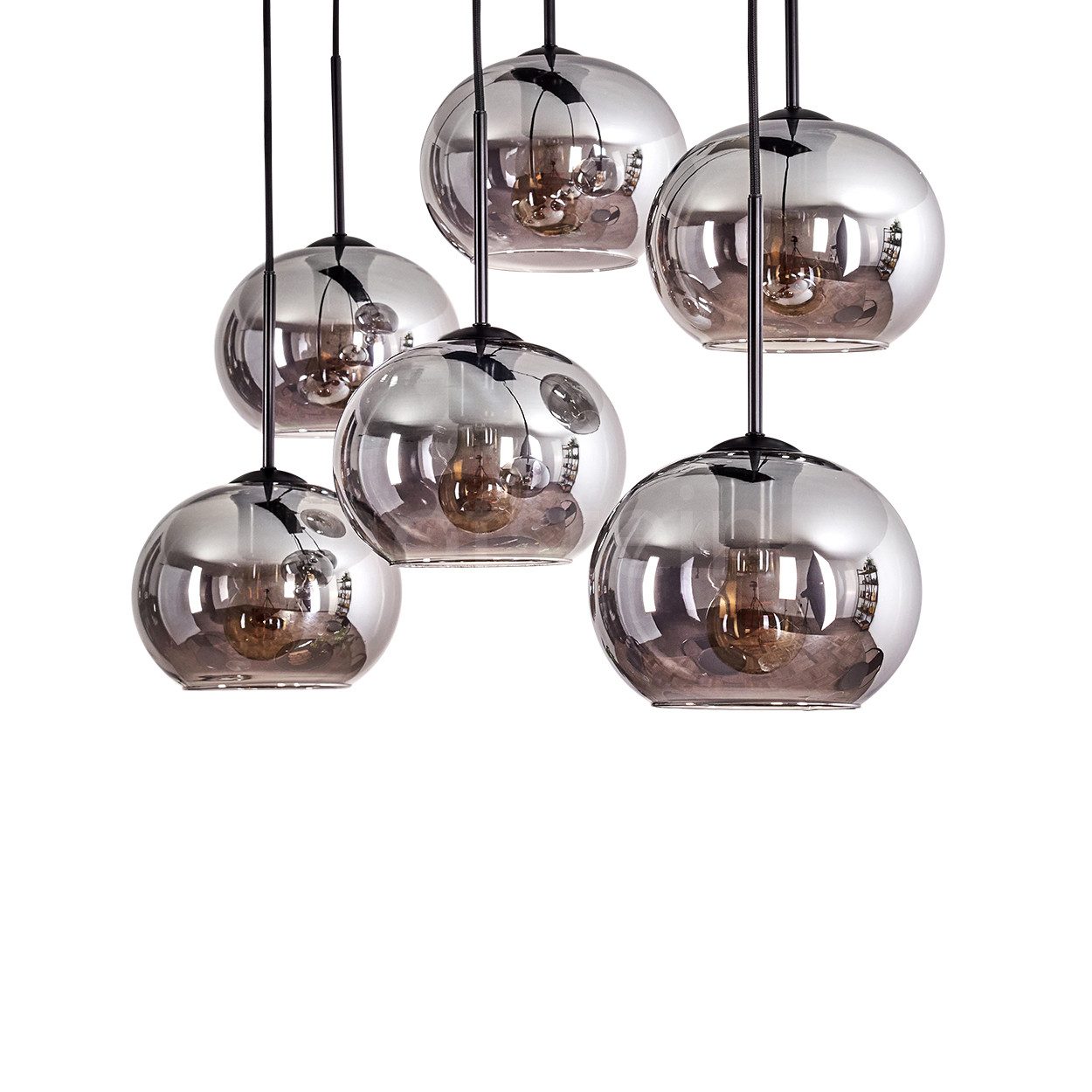 hofstein Hängeleuchte Hängelampe aus Metall/Glas in günstig online kaufen